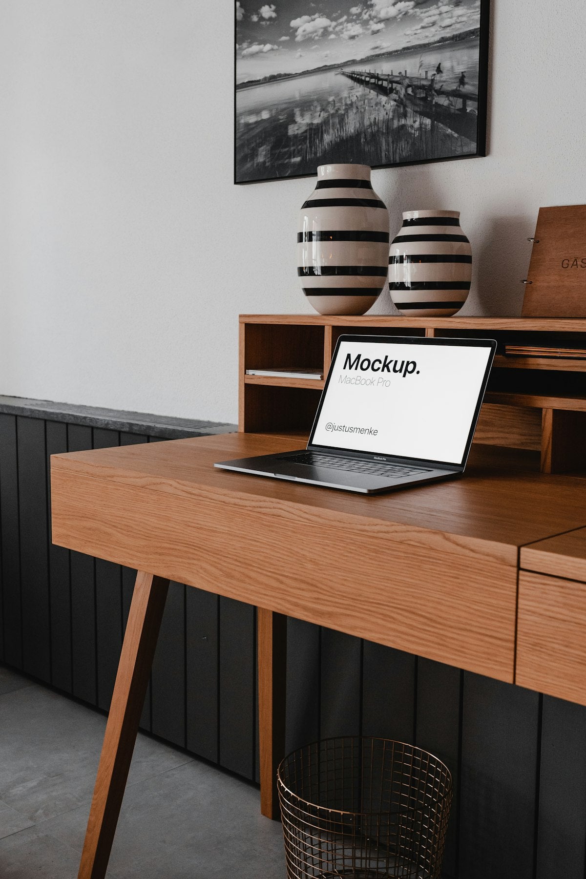 Lux Touch LED Desk Lamp with Wireless Charging — View 2 | LIGNIA